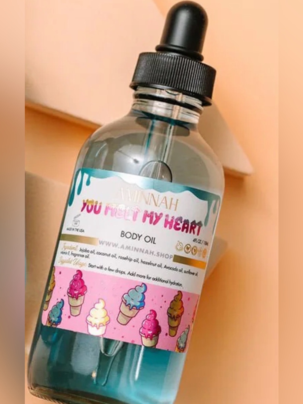Aminnah You Melt My Heart Body Oil — Blue